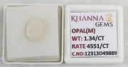 1.34/CT Natural FIRE OPAL with Govt. Lab Certificate-12313D49889